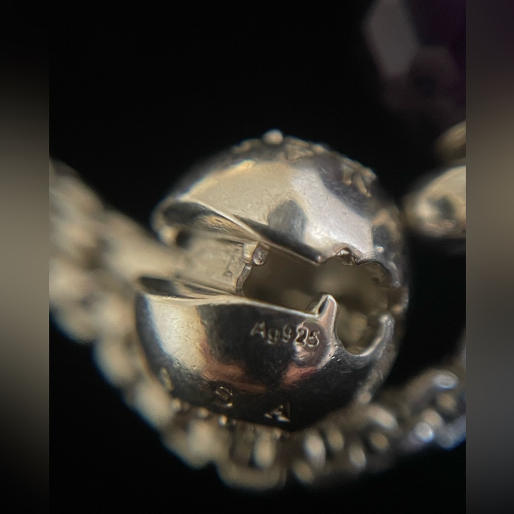 Thomas Sabo Sterling Silver Amethyst and wolf charm- & pink zircon - Picture 8 of 17